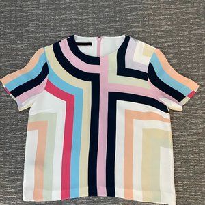 Silk crew neck shirt